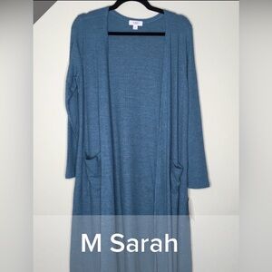 LuLaRoe Sarah M NWT Light Blue Open-Front Sarah Cardigan